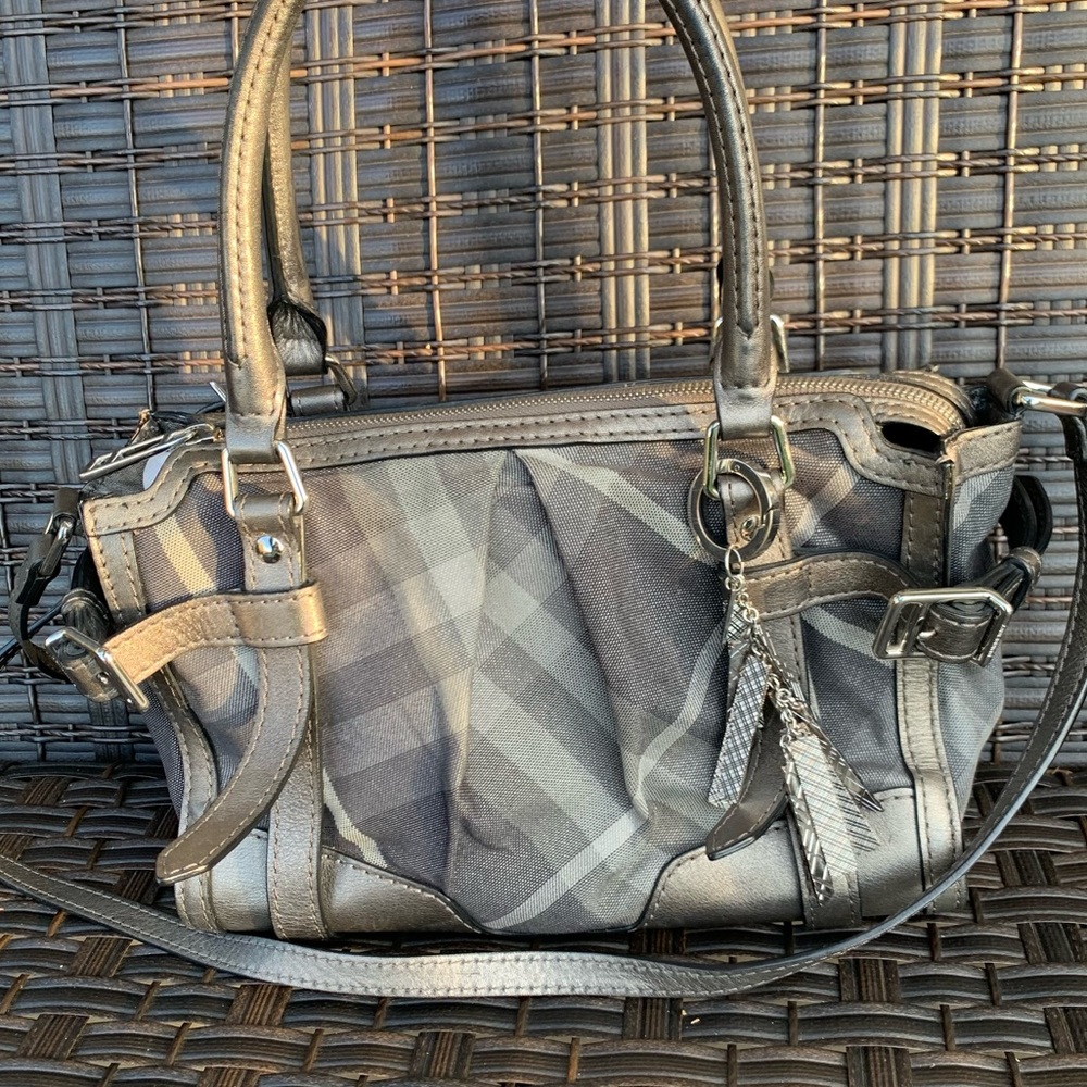 Burberry Shimmer Check Pilgrim Crossbody Bag